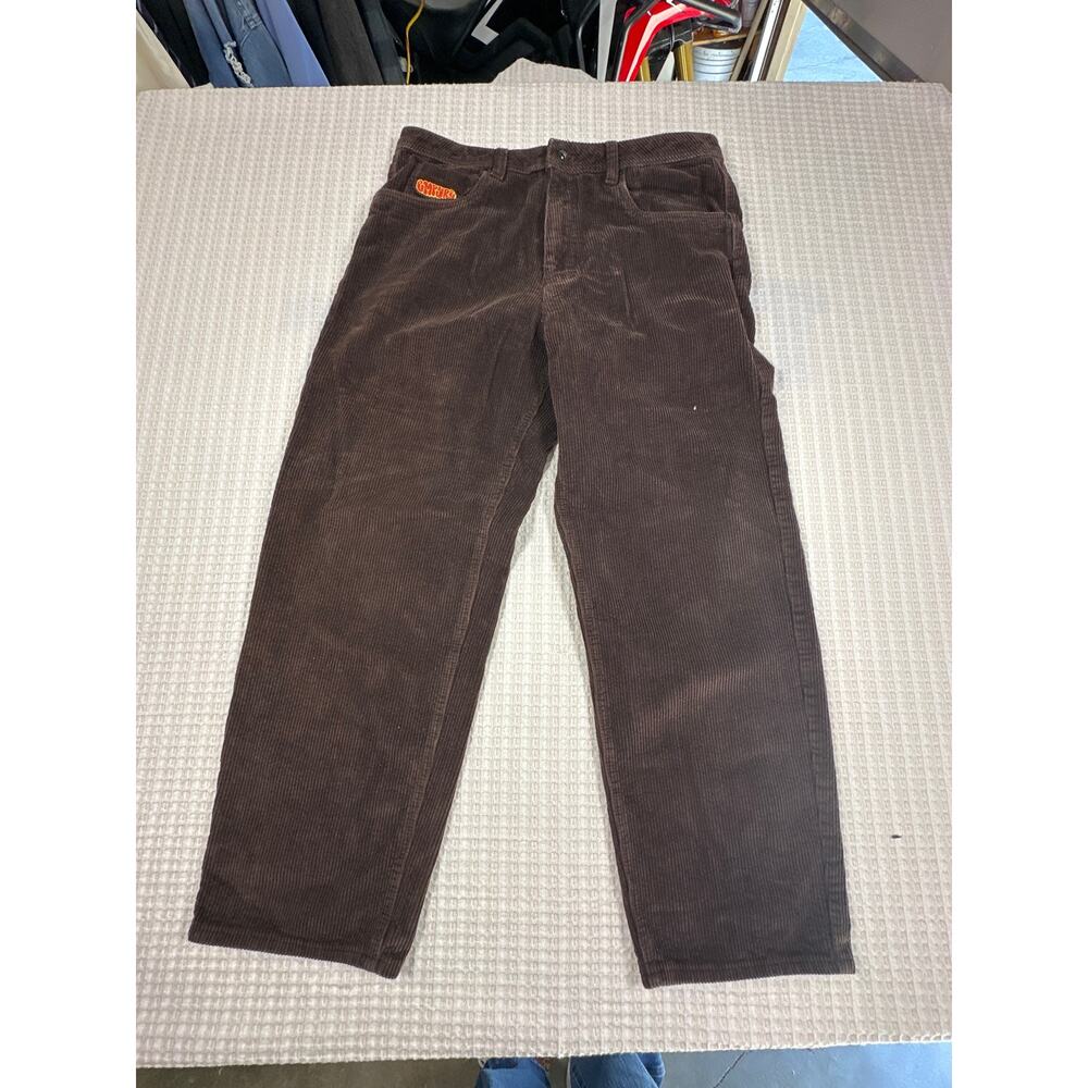 GMPYRE Women's Brown Corduroy Pant 34x29 Relax LOOSE Fit Skate Retro Grunge
